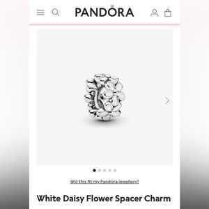 White Daisy Flower Spacer Charm